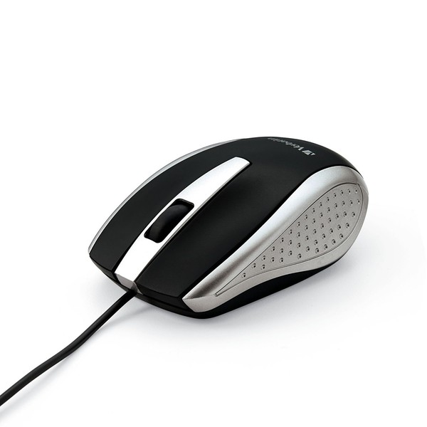 Verbatim Wired USB Computer Mouse - Corded USB Mouse for Laptops and PCs - Right or Left Hand Use, Silver 99741