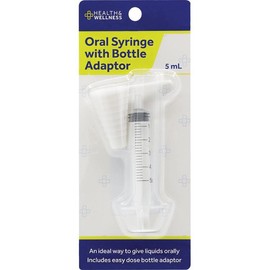 Health & Wellness Oral Syringe 5ml With Bottle Adaptor
