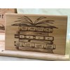 Book Valet Large Book Holder Solid Cedar with Cup Holder