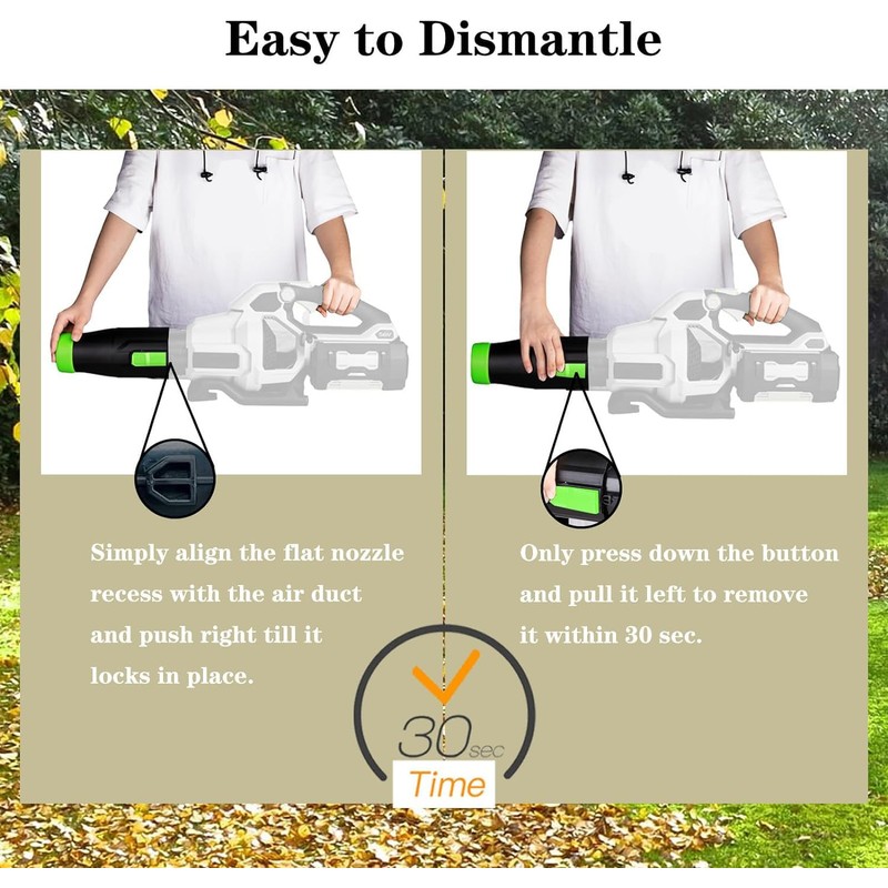 Rozlchar Stocky Car Drying Nozzle Compatible for EGO Leaf Blower,
