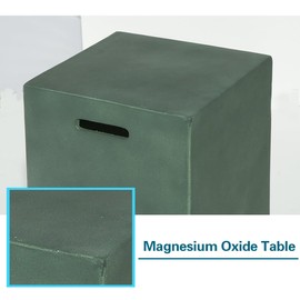 AQUILLA Propane Tank Cover Table, 16 inch Tank Storage Box for 20lbs Propane Tank, Outdoor Hideway Side Table for Propane Fire Pit, Gas Griddle (Bronze)