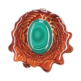 Malachite Third Eye Pinecones Pendant Festival Jewelry For Women For Men Boho Fashion Gear 100% Natural Sacred Geometry Pinecone with Green Gemstone Necklace