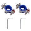 INCREWAY 2pcs Fixed Sink Office Chair 304 Stainless Steel Hoop