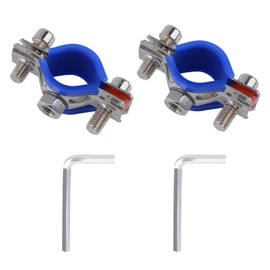 INCREWAY 2pcs Fixed Sink Office Chair 304 Stainless Steel Hoop Pipe Clamp Fits 1 Inch (25-27mm) Pipe Outside Diameter Hex Wrench Kit