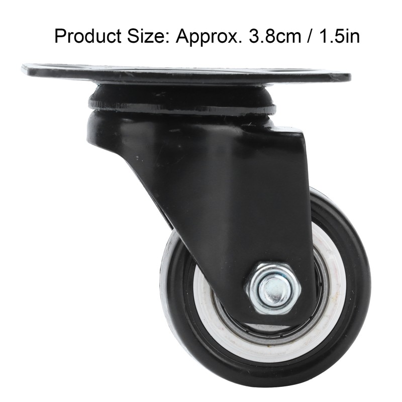 4PCS 1.5 Inch Universal Wheel 360° Rotation Heavy Caster Silence