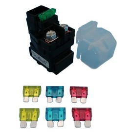 Tuzliufi Starter Solenoid Relay Compatible with Suzuki ATV LT-A 700 LT-A700X King quad Motorcycle GSX-R600 GSX-R750 GSX-R1000 12 volts 30A 31800-35F00 Fuse 2000 2001 2002 2003 2004 2005 2006 2007 New Z125