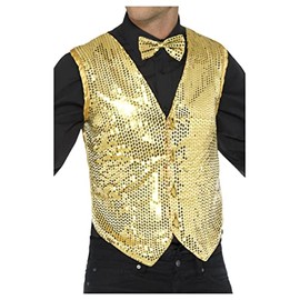 Gold Sequin Waistcoat Small