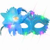 Maeaccx Blue Masquerade Mask for Women Light Up Flower Masks