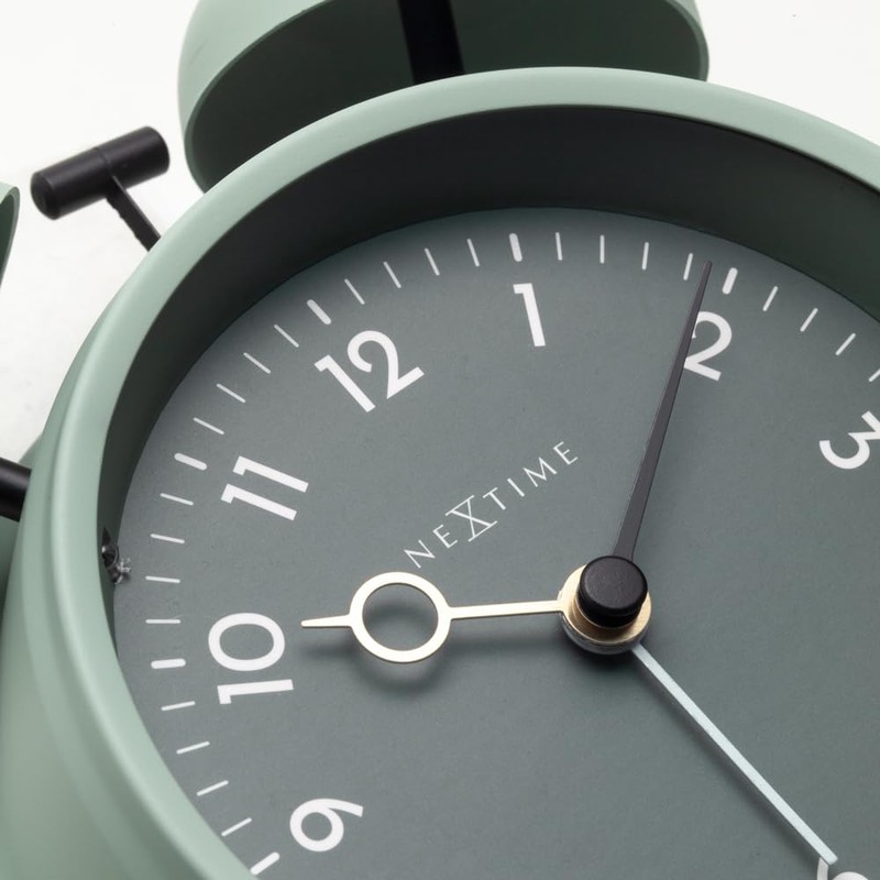 NEXTIME Golden Hour Table Clock, Alarm Clock, Stylish, Quiet, Bell,