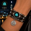 Starry Sky Zodiac Luminous Leather Bracelet for Men & Women