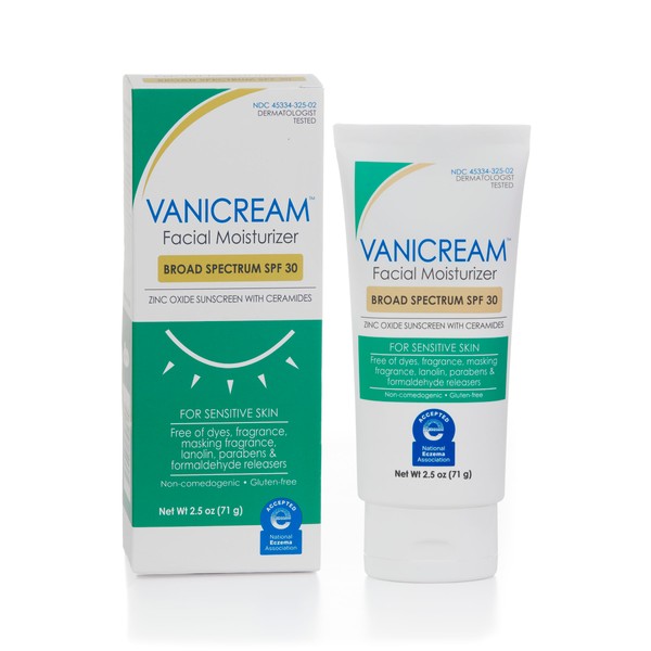 Vanicream Facial Moisturizer with SPF 30 - Mineral Sunscreen -