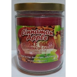 Smoke Odor Exterminator 13oz Jar Candle, Cinnamon Apple.
