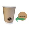 DeinPack Pack of 25 Coffee Cups Brown - Double-Walled Insulated