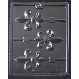 MOLDS AND THINGS Fleur-de-lis Lolly Chocolate Candy Mold