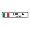 Lucca, Tuscany - Italian Flag Sign - Metal Novelty Sign