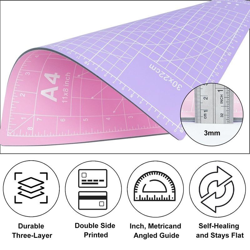COEWUR A4 Cutting Mat 30cm x 22cm - Crafting Board