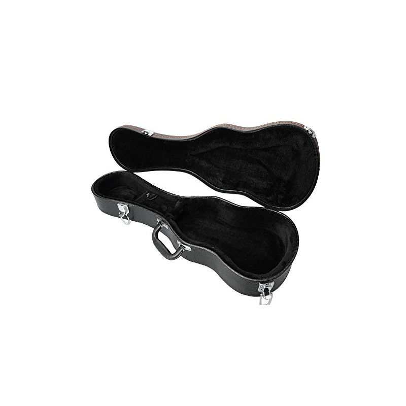 Leather Concert Ukulele Hard Case (24 Inch) (Black)