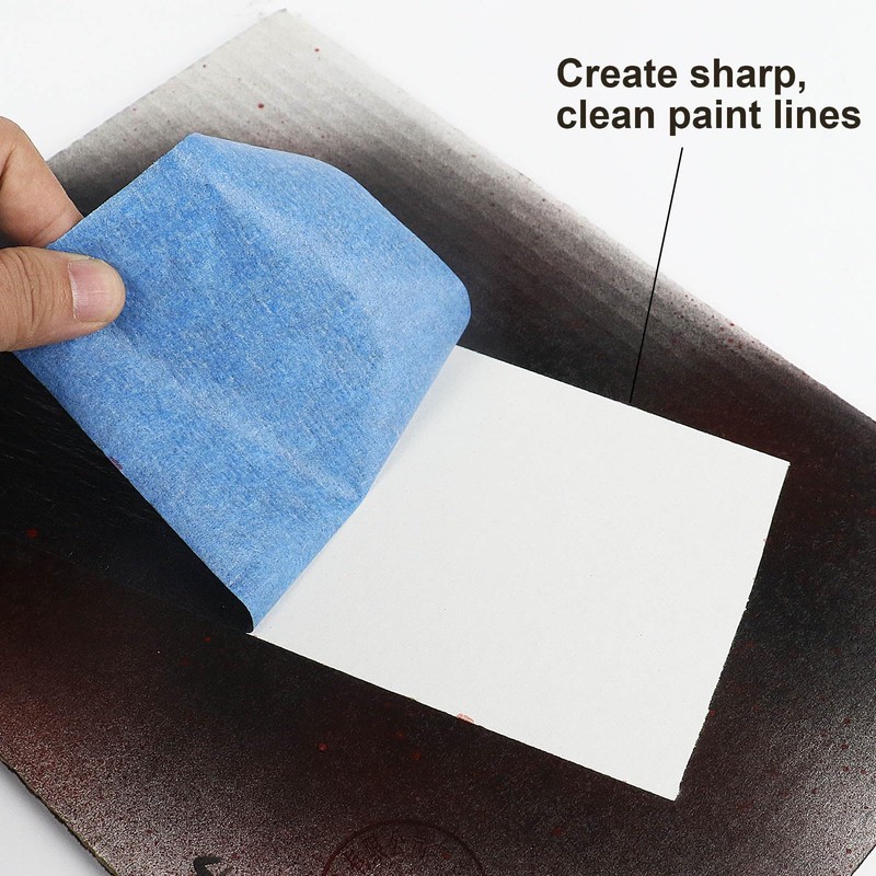BOMEI PACK Wide Blue Painters Tape 4 Inches x 60