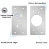 12-Pack Stainless Steel Cabinet Hinge Repair Kit - Door Hinge