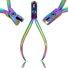 AAPROTOOLS German Grade T.C Rainbow Micro Miniature DISTAL END Cutter with Safety Hold,Cut & Hold Hard and Soft Wire Orthodontic Instruments A+ Quality