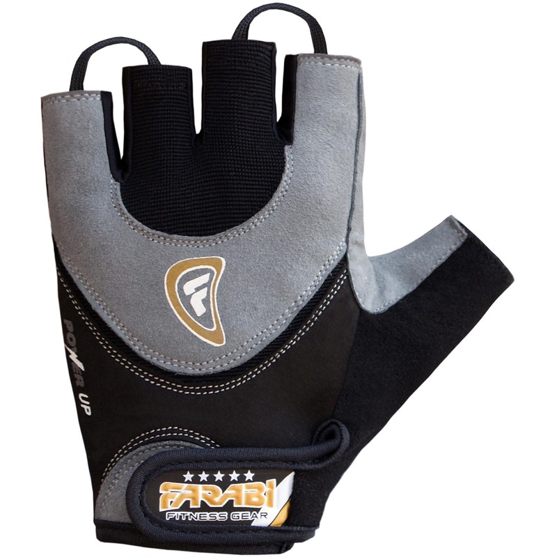 Farabi Hybrid Leather Weight Lifting Gym Fitness Workout Gloves Bar