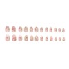 24Pcs 3D Press on Nails Flower Fake Nails Almond Medium