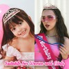 CURASA Birthday Sash and Crown Birthday Princess Crown Hot Pink