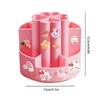 Eabdice Desk Pen Holder, 360° Rotating Pen Holder, 5 Compartments,
