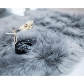 KAIHONG Faux Fur Sheepskin Style Rug (50 x 80 cm) Faux Fleece Chair Cover Seat Pad Soft Fluffy Shaggy Area Rugs For Bedroom Sofa Floor (gray, 50 x 80cm)