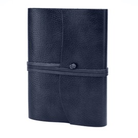 BELCRAFT Tivoli Recycled Leather Bound Journal/Notebook (12x17 cm) Navy