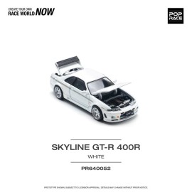 Pop Race Nissan R33 Skyline GT-R Nismo 400R White 1/64 PR640052