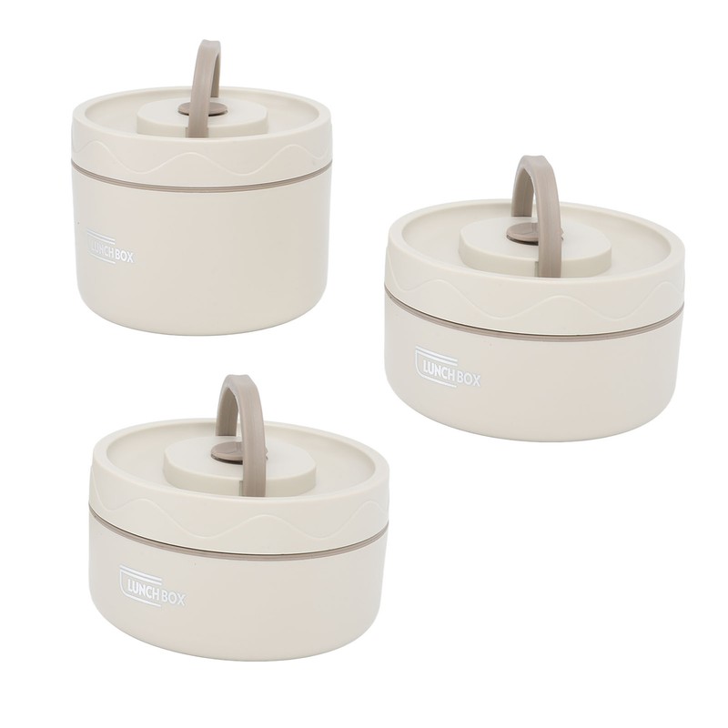 Insulated Lunch Container 304 Stainless Steel Leakproof Portable Round Thermal