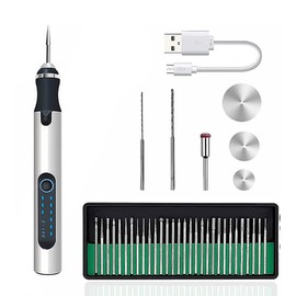 POFET Mini Engraving Pen USB Electric Grinding Polishing Machine for Glass, Wood, Metal, Stone, Plastic, Nails and Jewelry