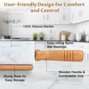 Gymdin 18.9-inch Marble Rolling Pin with Wooden Handles & Base