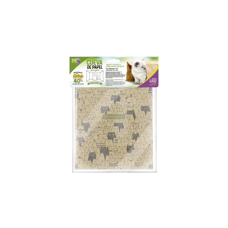 Fancy Pets Cueva de Papel con Catnip para Gato Contiene