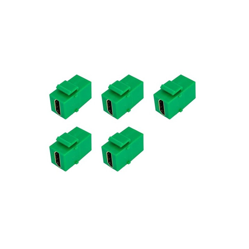 RiteAV HDMI Green Keystone Adapter Coupler Female to Female [5