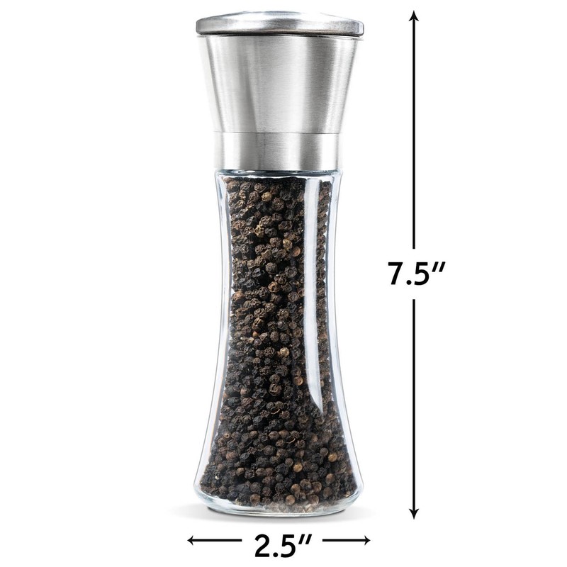 Levav Premium Salt and Pepper Grinder Set of 2- Brushed