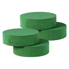 Pamtns Floral Moss Round Pack of 4 Flower Foam Flower Foam Wet Floral Foam for Fresh Flowers Green Brick for Flower Arrangements for Wedding Gifts