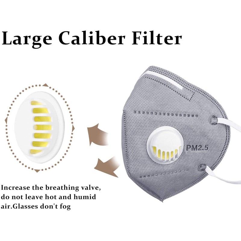 VIPITH Disposable Dust Mask with Filter and Activated Carbon, Adjustable