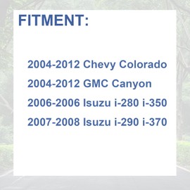 Aresparts LED Tail Lights Fit for 2004-2012 Chevy Colorado/GMC Canyon Isuzu i-280 i-290 i-350 i-370 Compatible Replacement GM2800164 GM2801164 Taillight Assembly, Black Housing with Clear Lens