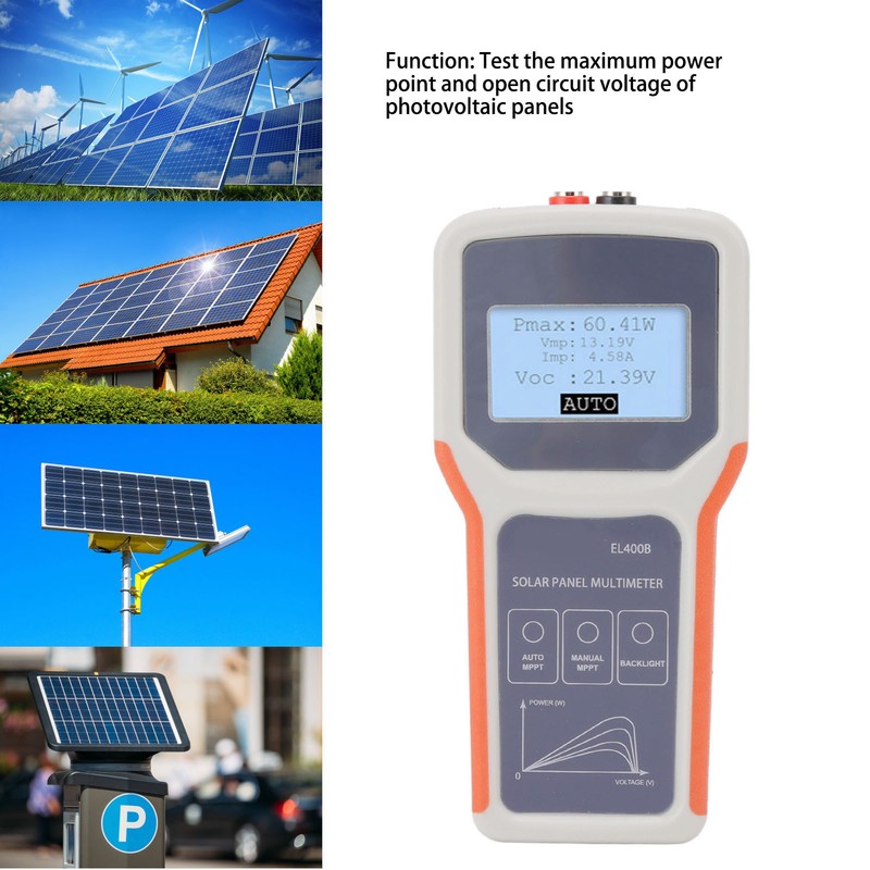 Upgraded LCD Solar Panel Multimeter Multifunctional LCD Solar PV Panel