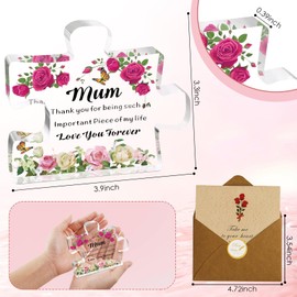 kodivenj Mum Gifts,Acrylic Block Puzzle Best Mom Birthday Gift Acrylic Block Puzzle Gifts Mommy Christmas Birthday Gift for Mommy,Mother,Stepmom,New Mum