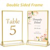MaxGear 4x6 Gold Acrylic Sign Holder 12 Pack, Wedding Gold