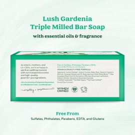 South Of France Lush Gardenia Bar Soap by SoF Body Care (Formerly Body Care) | Triple-Milled Soap with Shea Butter + Essential Oils | Vegan, Non-GMO Body Soap | 6 oz Bar | 6 Bars