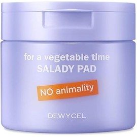 DEWYCEL Salady Pad | Dual-Textured Facial Toner Pads for Exfoliation Pore Care with AHA Lactic Acid & BHA Salicylic Acid | Hydrating Pore Care for Sensitive Skin | Vegan Face Gauze Pads, 70Pads