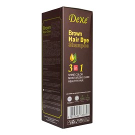 Dexe Shampoo Tinte Cubre Canas Instantáneo Castaño 400 Ml