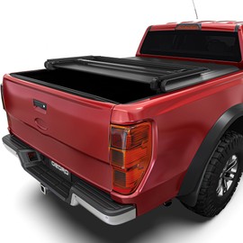 oEdRo Soft Tri-fold Truck Bed Tonneau Cover Compatible with 2022 2023 2024 Ford Maverick, Styleside 4.5 Feet Bed