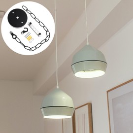 Angoily 1 Set Metal Chain for Chandelier, Lamp Hanging Chain, DIY Pendant Light Chain Hanging Light Fixture Ceiling Pendant Kit (Black)