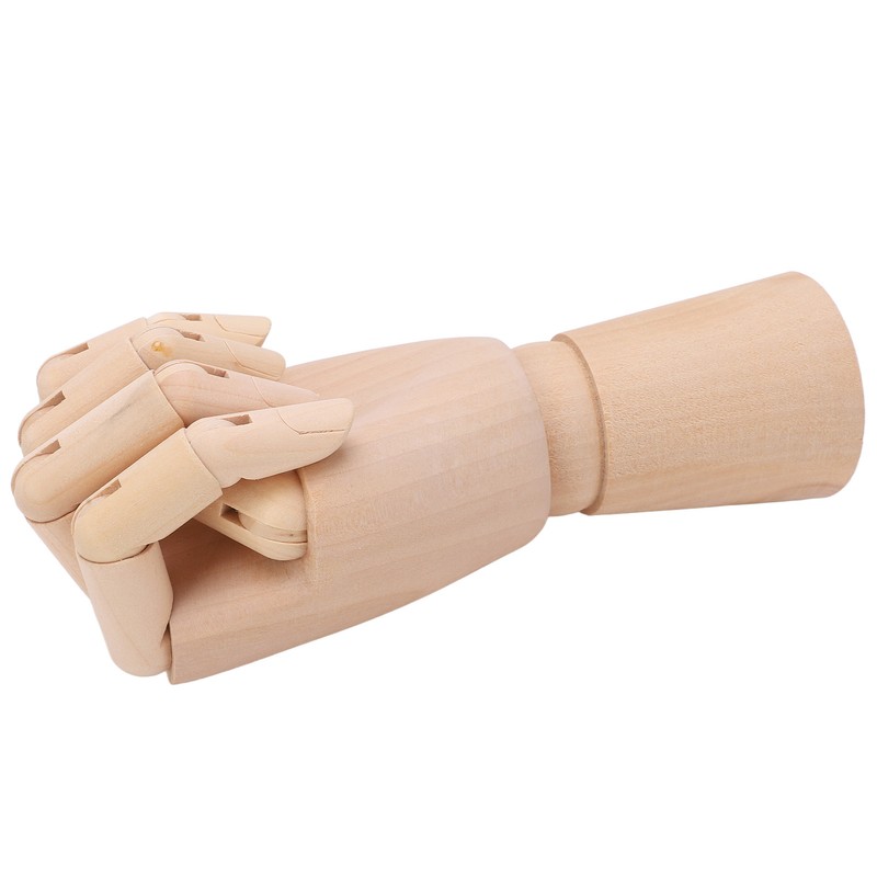 Wooden Hand Rotation Joint Professional Hand Model Various Shapes Wooden