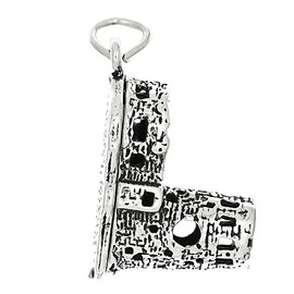 LGU Sterling Silver Oxidized Travel Watch Tower Grand Canyon National Park Charm Pendant
